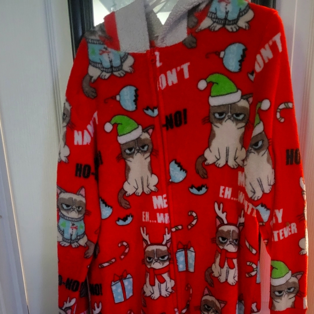 Womens grumpy cat one-sie